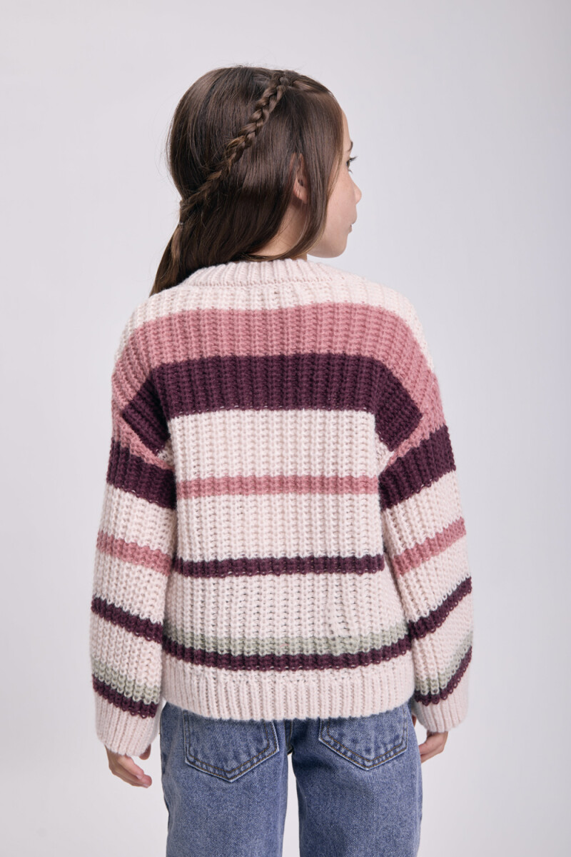 Buzo con rayas Beige