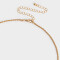 Bijouterie Set Bañada en Oro Set De Cadena Con Relicario Y Piedras - Dorado