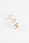 Set de 3 anillos curvo dorado