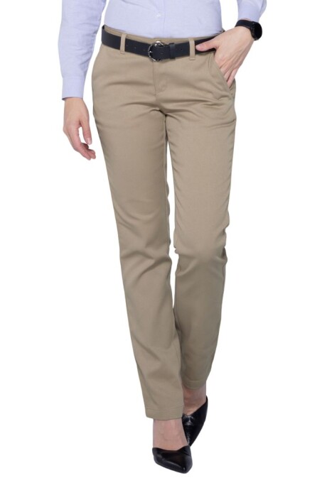 Pantalón gabardina dama Beige