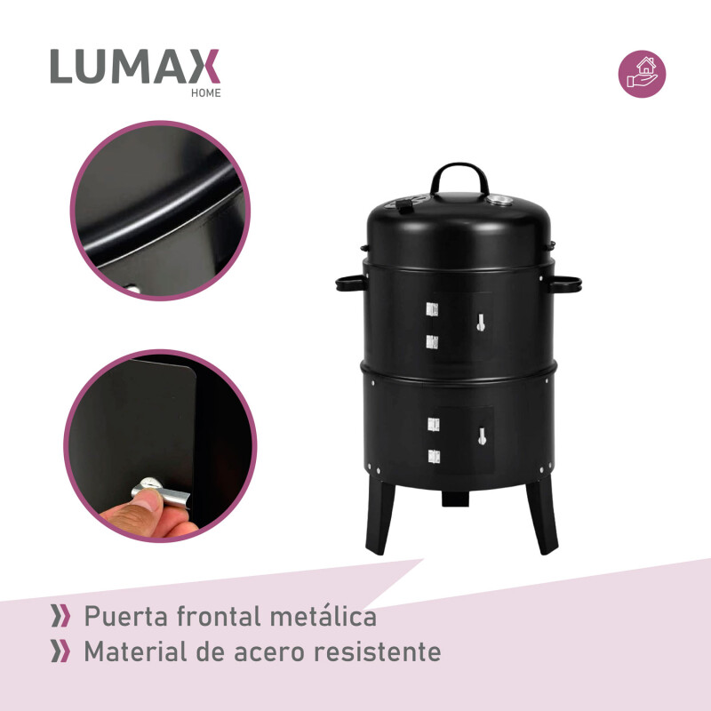 Ahumador Lumax Parrilla Barbacoa 3 En 1 Portátil A Carbón Ahumador Lumax Parrilla Barbacoa 3 En 1 Portátil A Carbón