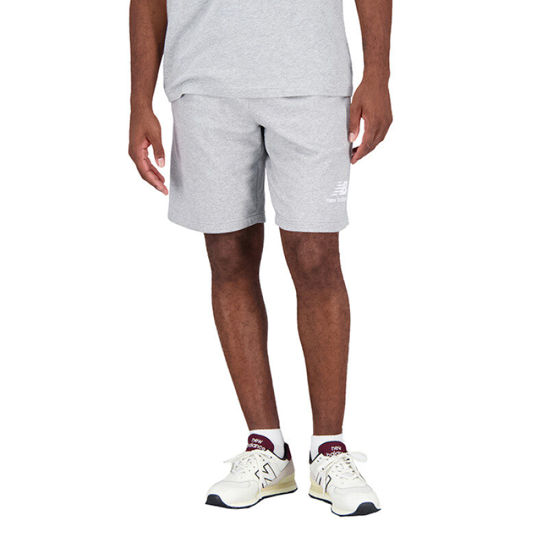 Short New Balance Essentials de Hombre - MS31540AG Gris Claro