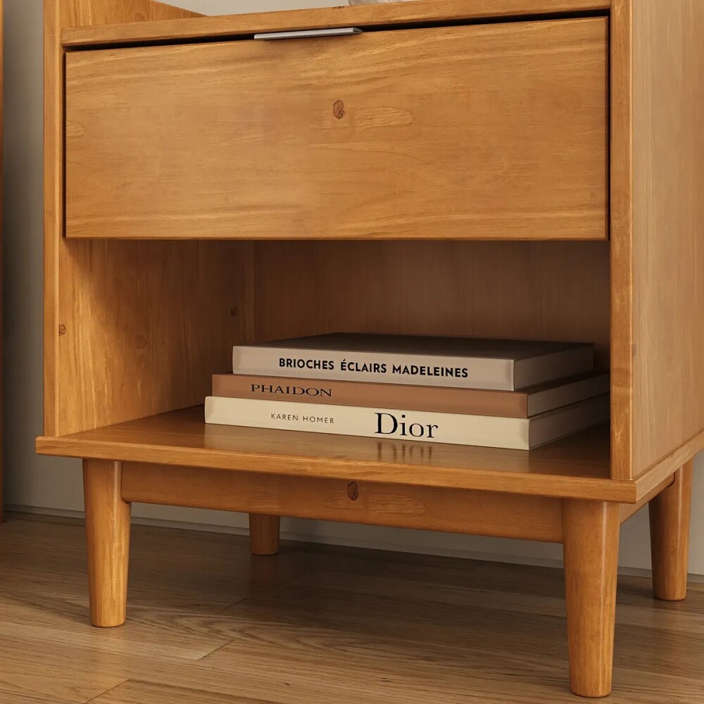 MESA DE LUZ MADERA MACIZA 1 CAJÓN DORMITORIO MESA DE LUZ MADERA MACIZA 1 CAJÓN DORMITORIO