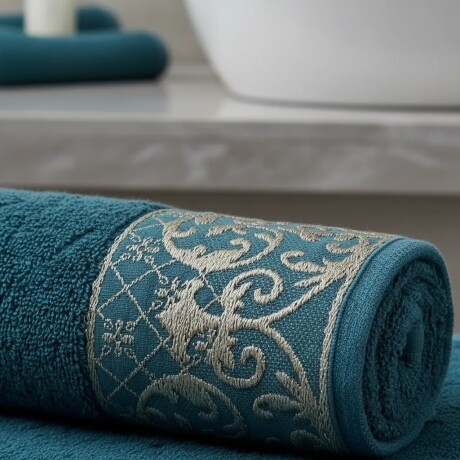 Juego De Toallas Baño Y Rostro Imperial 80x1,40 50x80 Cm Azul real