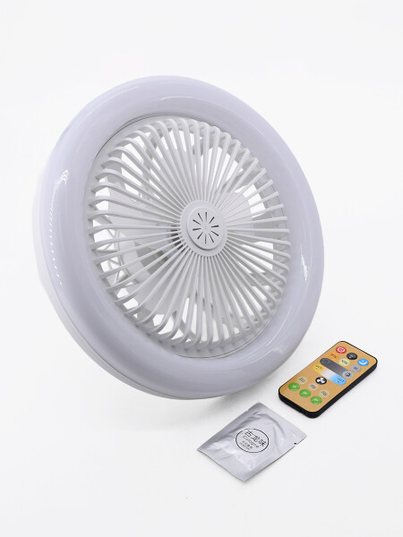 VENTILADOR Y LUZ CON CONTROL BLANCO