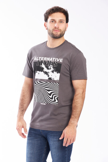 T-SHIRT BURNE DIXIE Gris Oscuro