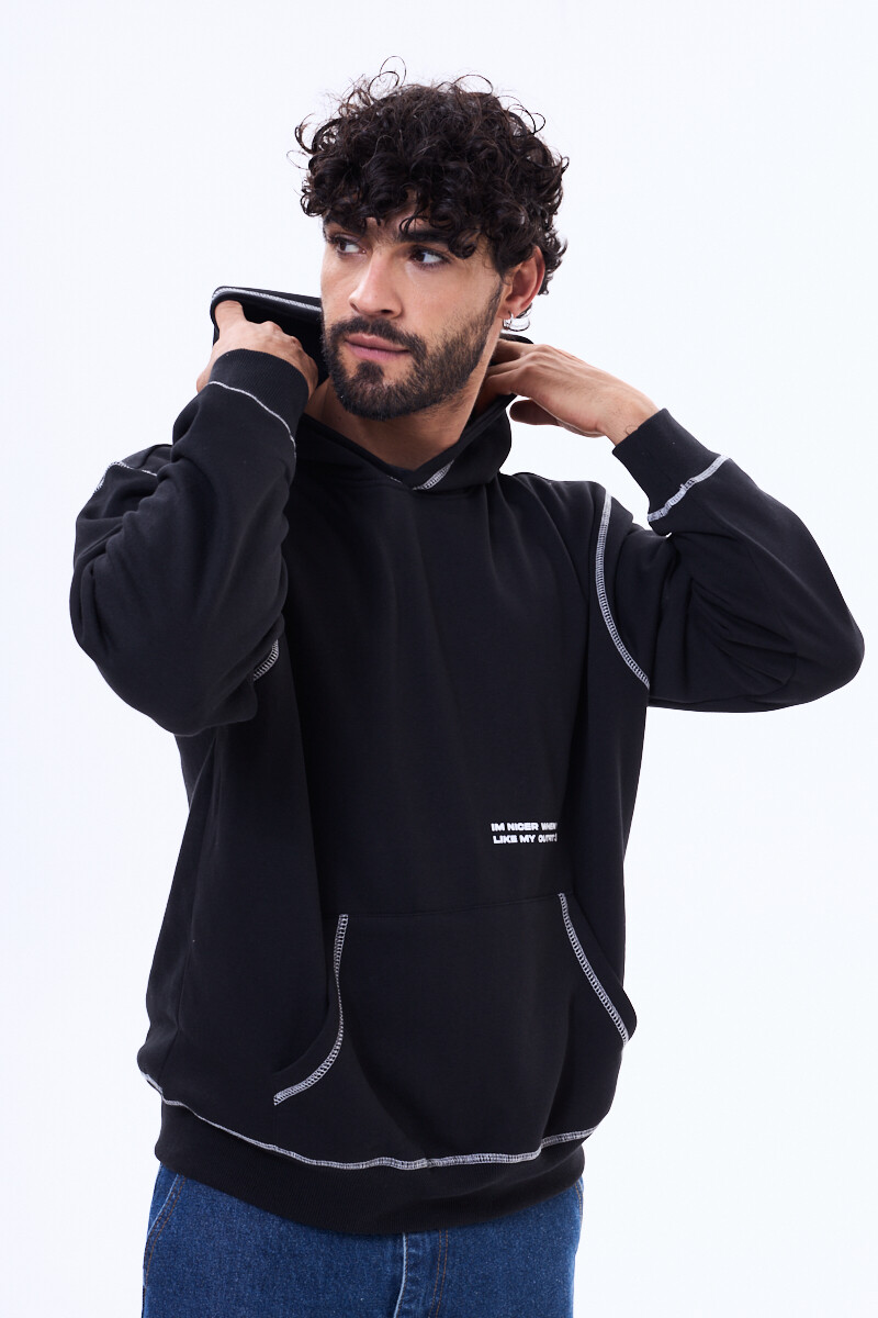 Buzo de felpa Barcelona Negro