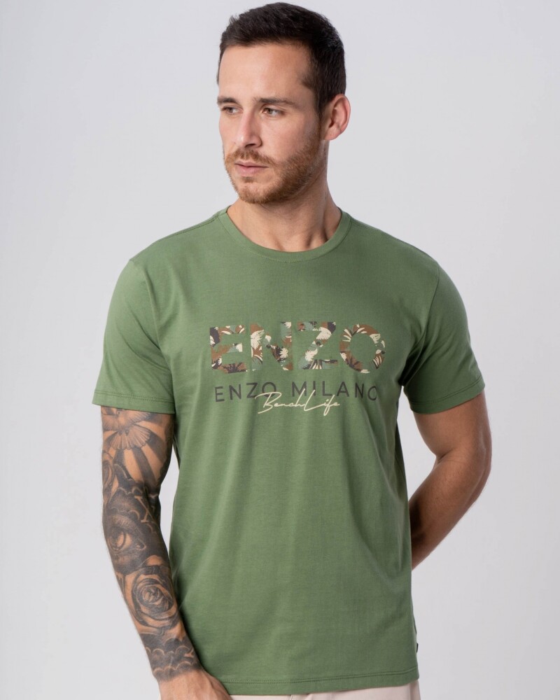 Camiseta Verde Oscuro U