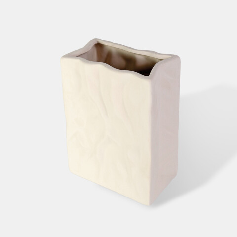 BASE CERAMICA BEIGE COMB 15X9X21CM Unica