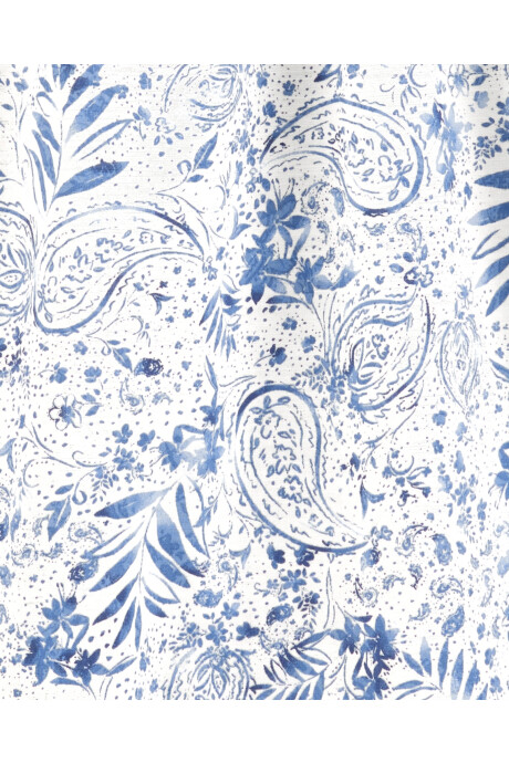 Maxi vestido de algodón y chambray, diseño floral Sin color