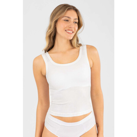 Camiseta bretel ancho Blanco