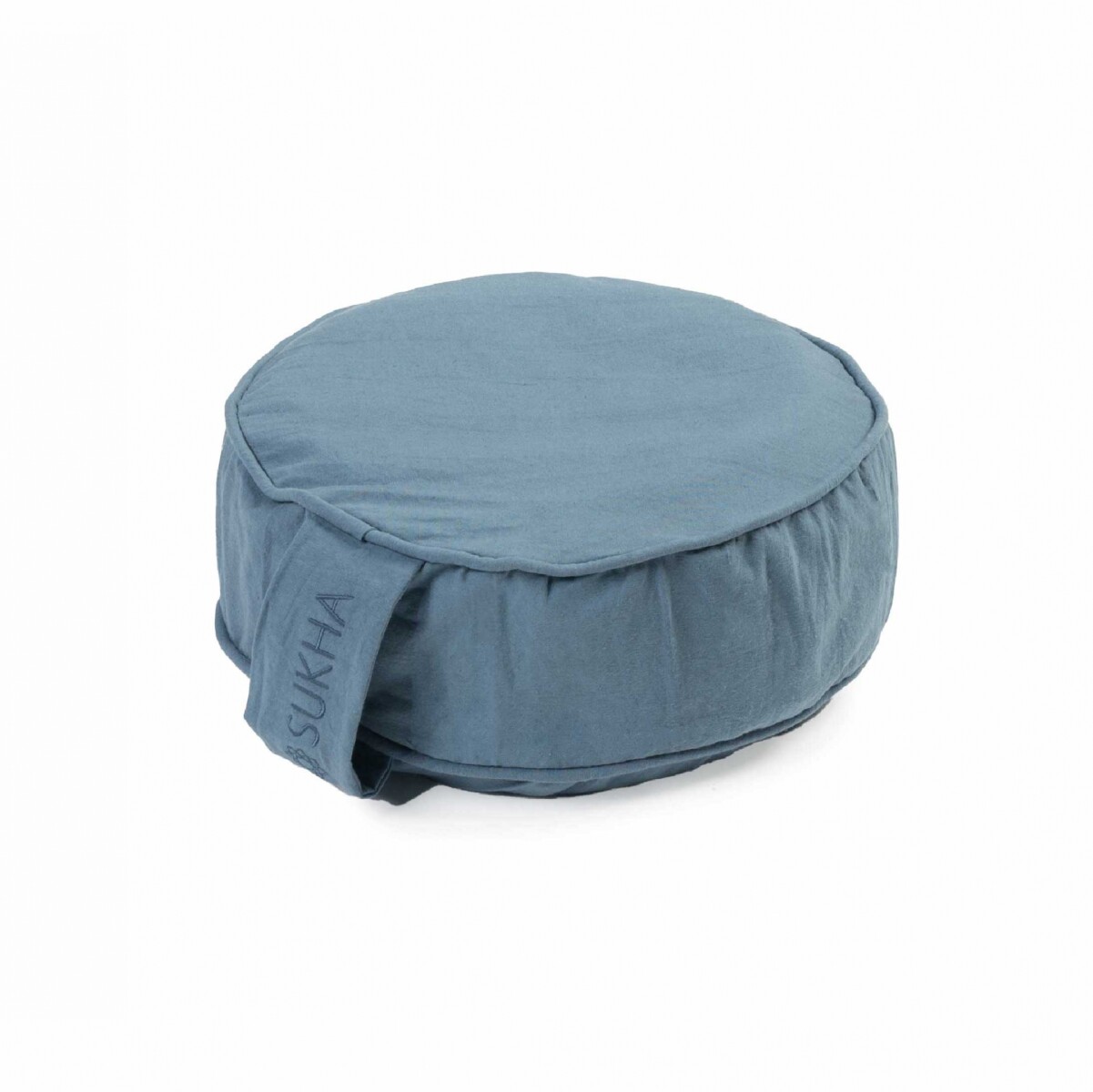 Zafu Para Yoga Con Funda Extraible De Algodon Sukha - Azul 