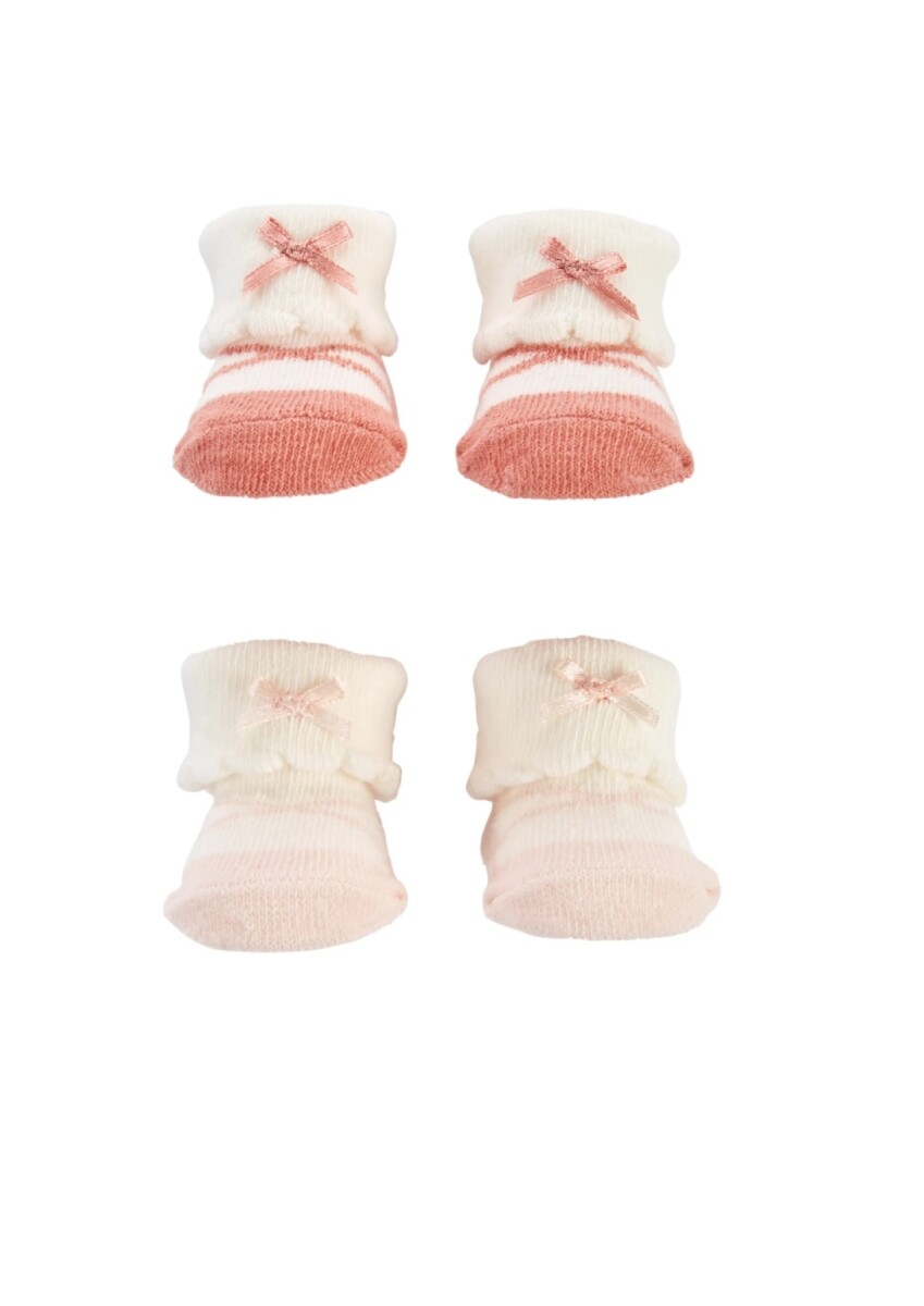 Pack x2 medias tipo escarpines CARTERS - rosa 