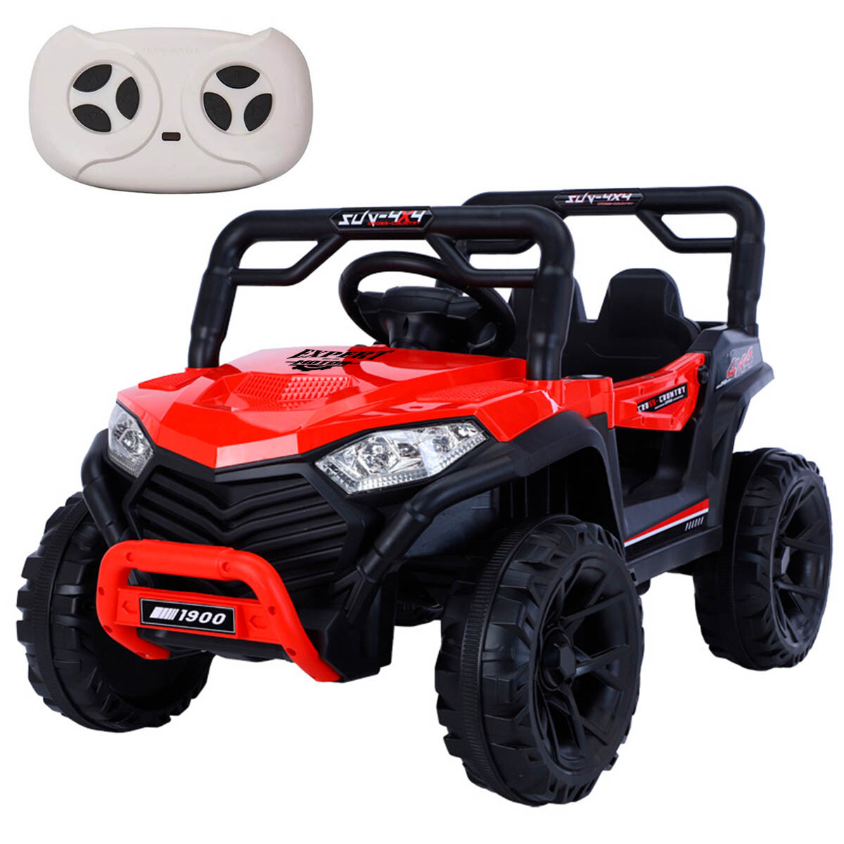 Auto Cuatriciclo A Bateria Arenero Luz Y Sonido - Rojo 