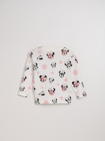 Remera estampa Minnie Blanco