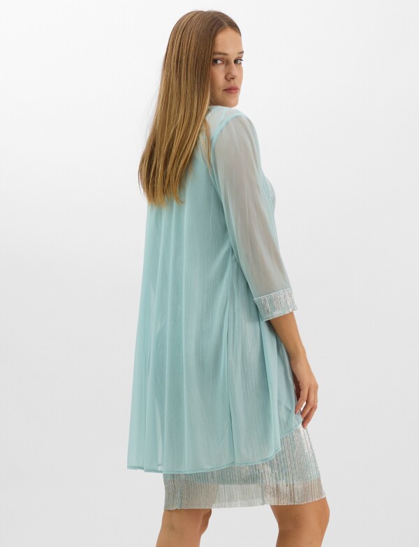 Set Vestido & Chaqueta VERDE AGUA