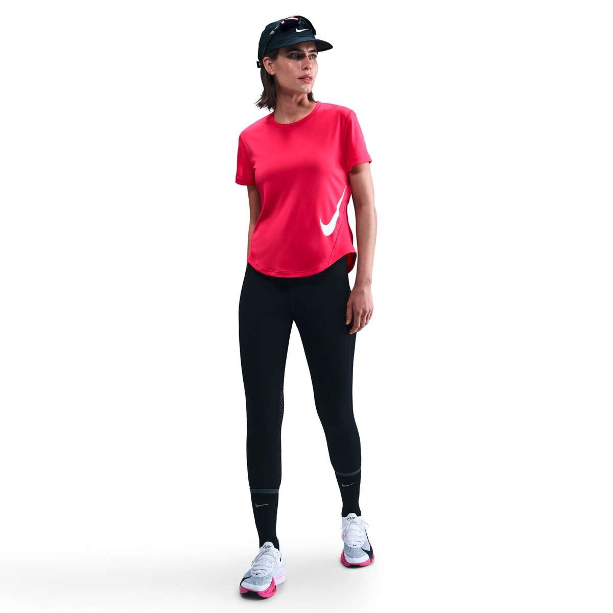 Remera Nike Tempo Swoosh Run Dri-Fit Sleeve Running Top de Mujer - Rosado 