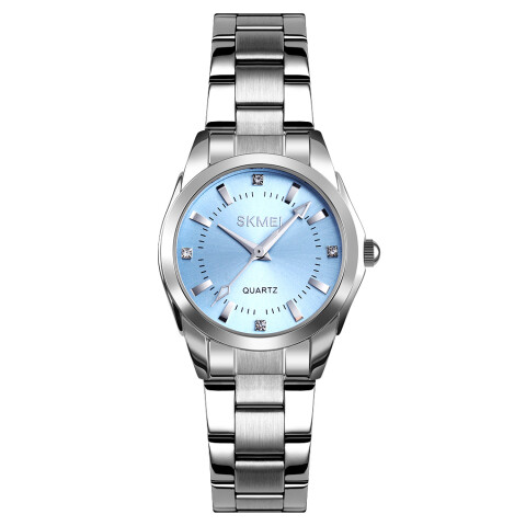 Reloj Skmei 1620SIBU para dama en acero con esfera azul Reloj Skmei 1620sibu Para Dama En Acero Con Esfera Azul