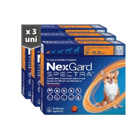 Nexgard Spectra Para Perros 2 a 3.5Kg - 3unidades Nexgard Spectra Para Perros 2 a 3.5Kg - 3unidades