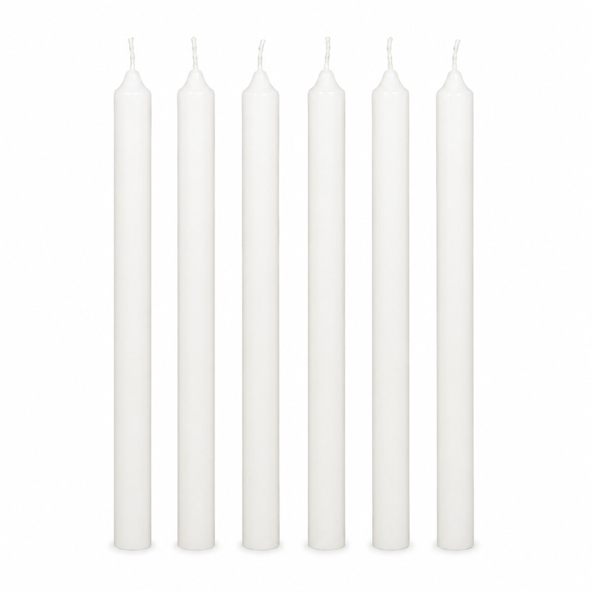 Velas blancas 6 unidades x 14cm 