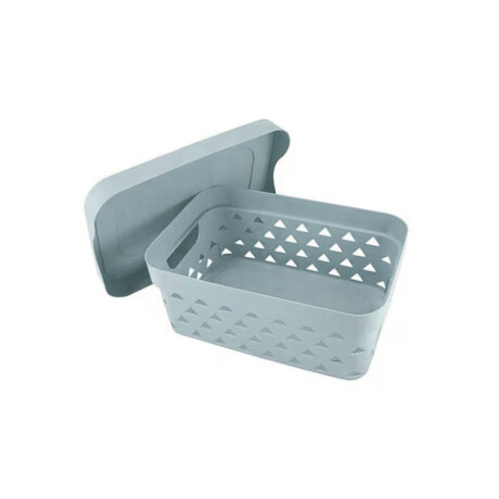 Organizador con tapa L celeste