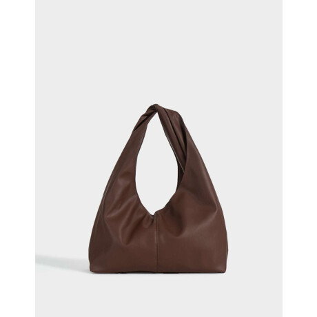 Cartera Shopper Combinada Marron Chocolate