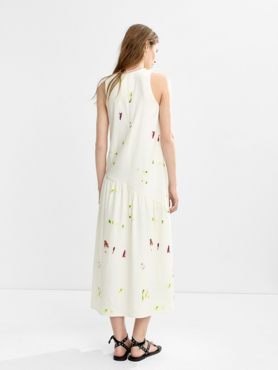 Vestido Midi Estampado multicolor