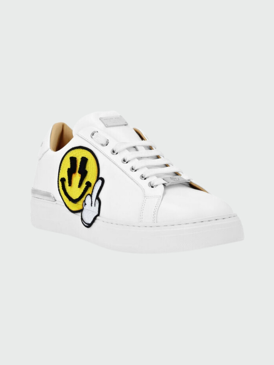 PHILIPP PLEIN - zapatillas amarillas Smile con strass - Estampado 