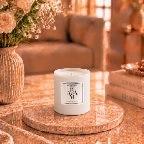 Vela Aromatica En Frasco De Vidrio Romance 7cm x 8cm Vela Aromatica En Frasco De Vidrio Romance 7cm x 8cm