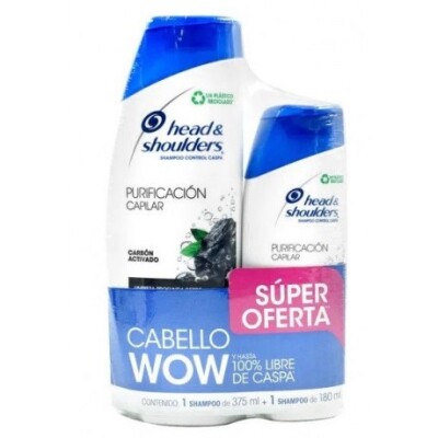 Shampoo Head & Shoulders Purificación Capilar 375ml+180ml Shampoo Head & Shoulders Purificación Capilar 375ml+180ml