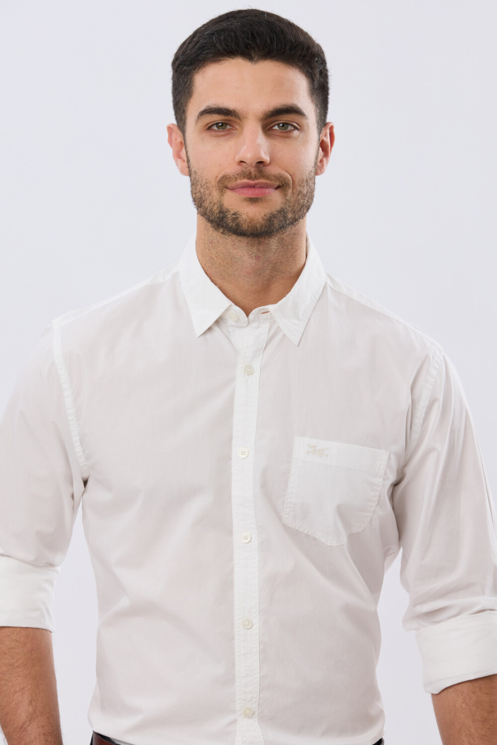 CAMISA LISA DE ALGODÓN Blanco