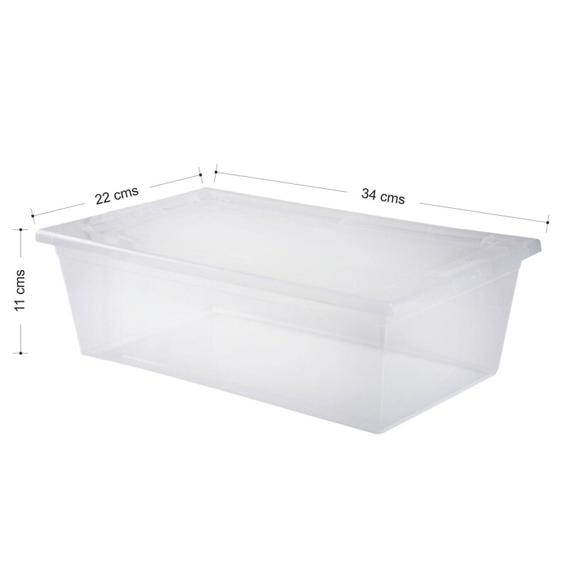 Set x2 Caja organizadora 6 lts Mybox TRANSPARENTE