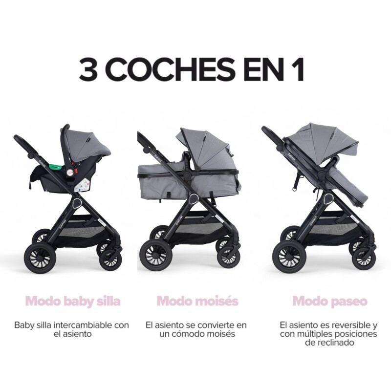 Coche SUNSET TS con Baby Silla y Base Isofix Coche SUNSET TS con Baby Silla y Base Isofix