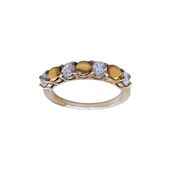 Anillo Vera-Plata y Oro-Piedra Zirconia-AN5585 conpiedra