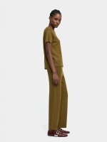 Pantalón De Punto Cintura Elástica verde