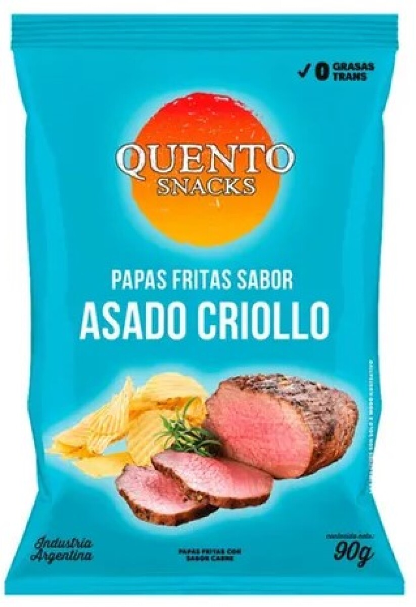 SNACK PAPAS QUENTO 90G ASADO CRIOLLO 