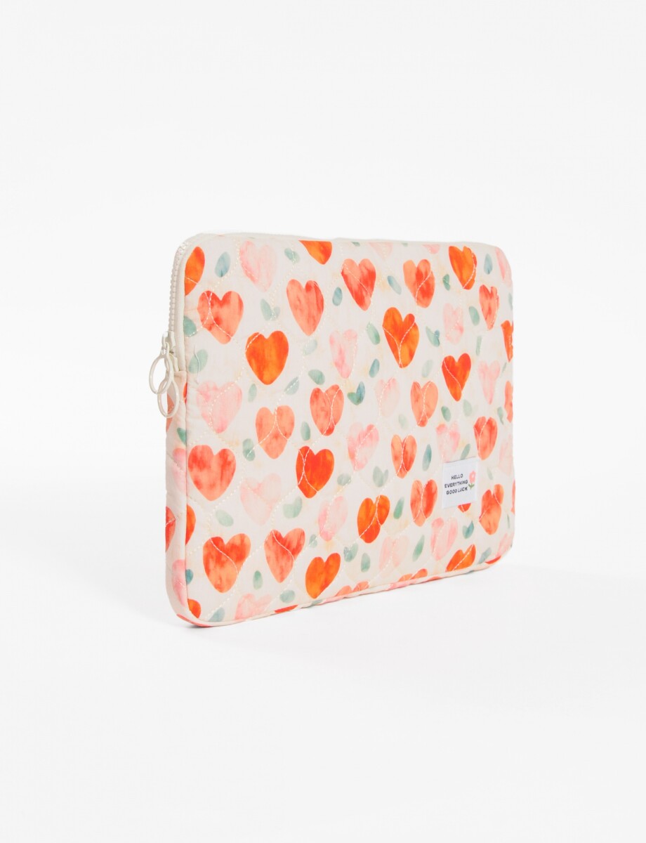 Funda porta laptop corazón - rojo 