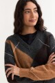 Sweater con rombos BEIGE