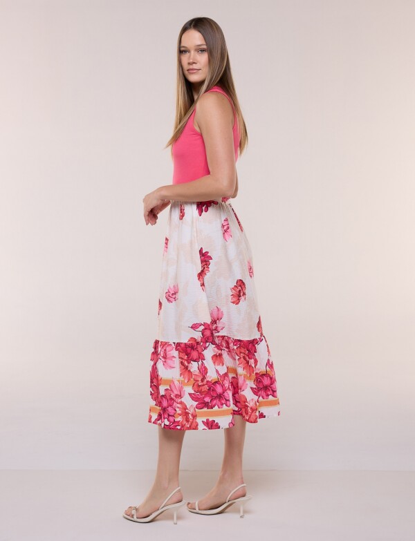 Vestido Maxi Combinado FUCSIA/MULTI