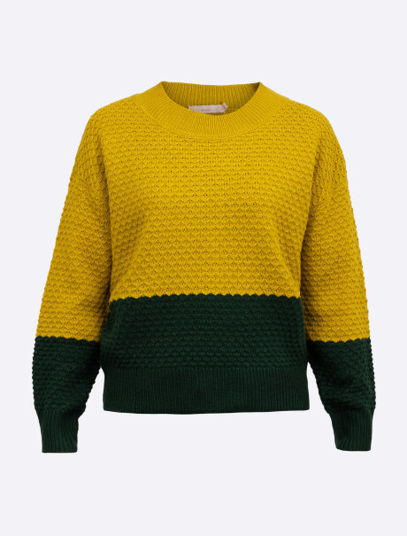 Buzo color block oliva