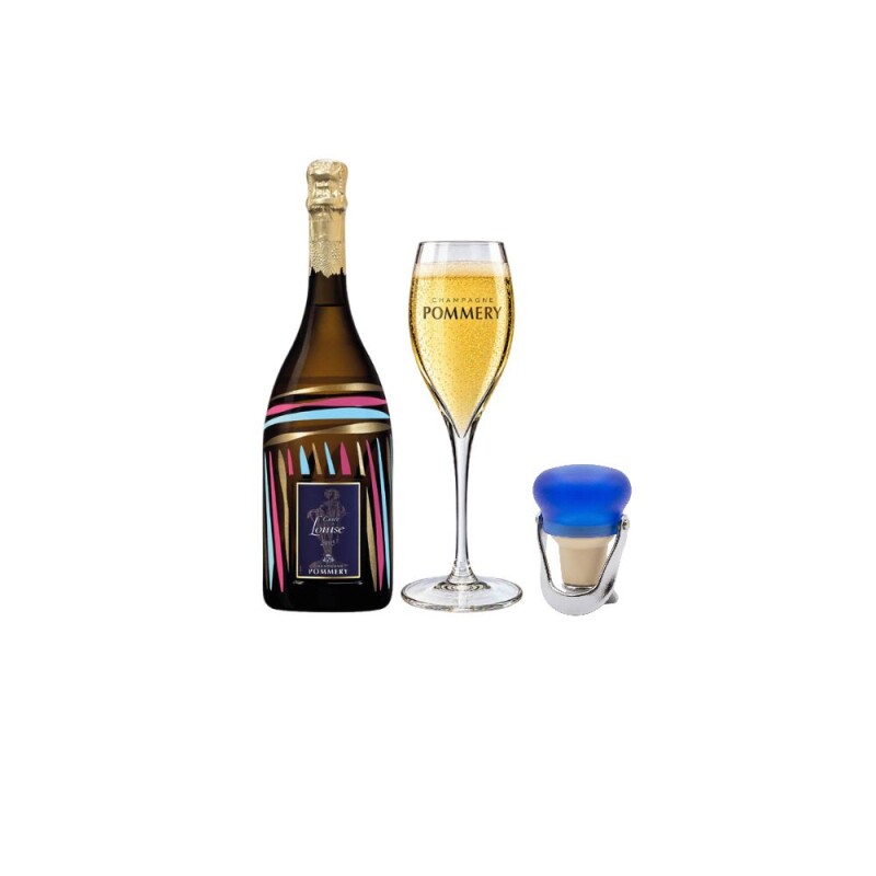 Pommery Cuvee Louise 750ml + regalo de 2 copas de cristal y corcho hermético Pommery Cuvee Louise 750ml + regalo de 2 copas de cristal y corcho hermético