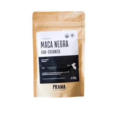 Maca Negra Raw orgánica Prana 100gr Maca Negra Raw Organica