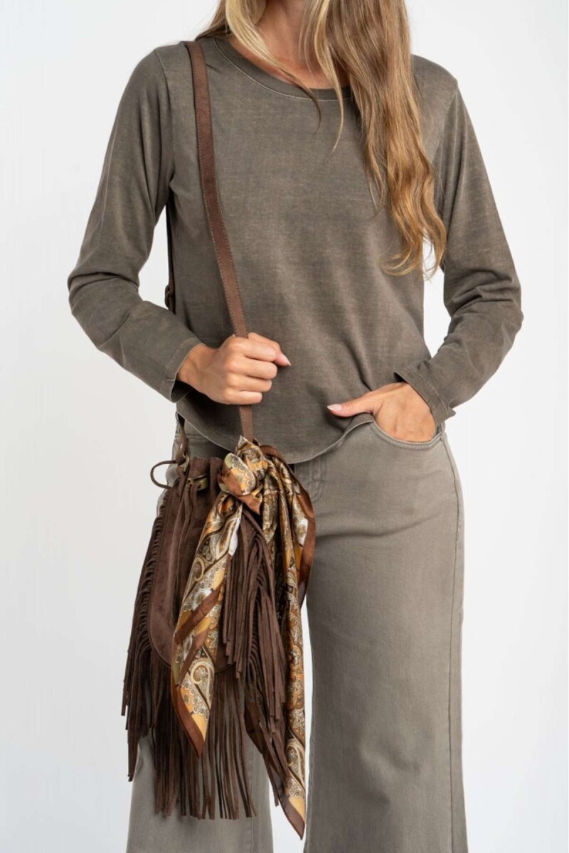 Remera Algodon Lavado - Oliva 