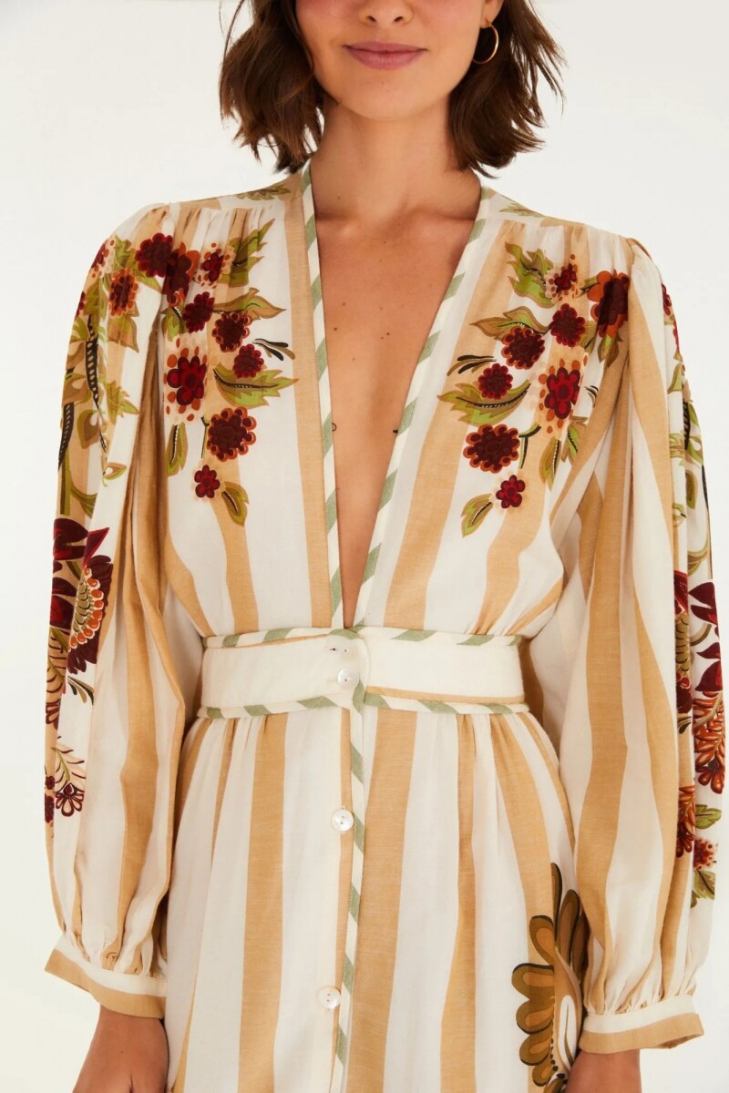 VESTIDO LARGO FLORAL Estampado