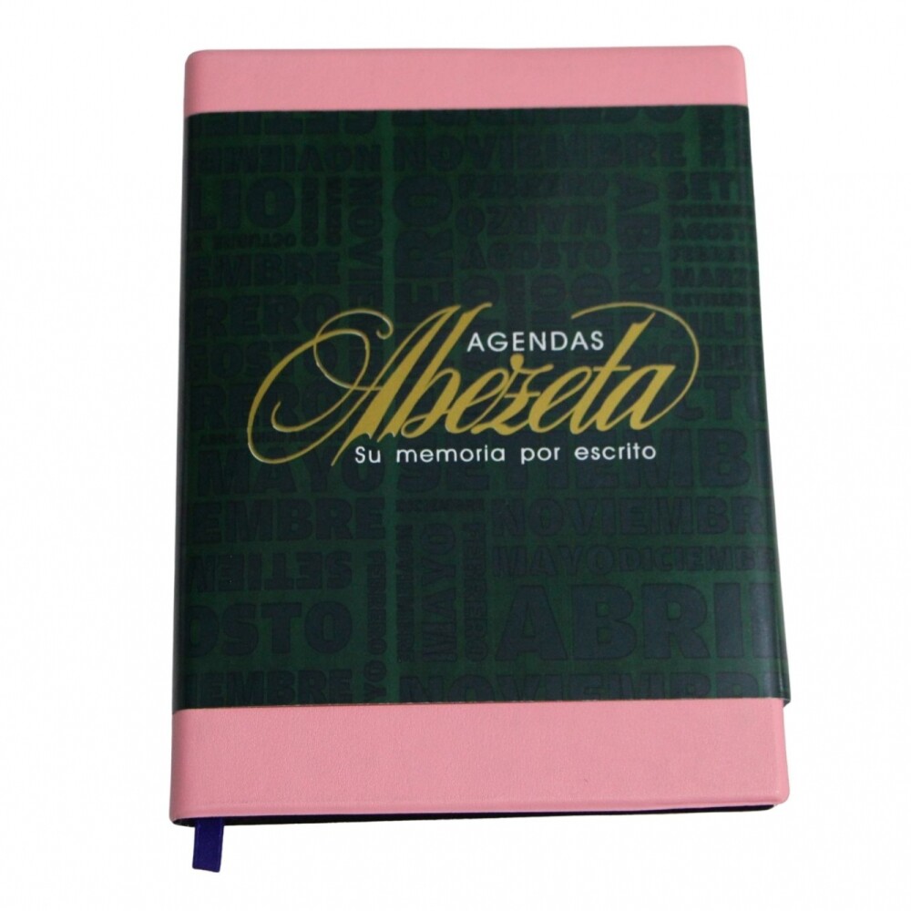 AGENDA ABEZETA 211 CLASICA MEDIUM TAPA FUNDA SEMANA A LA VISTA COLOR ROSADO