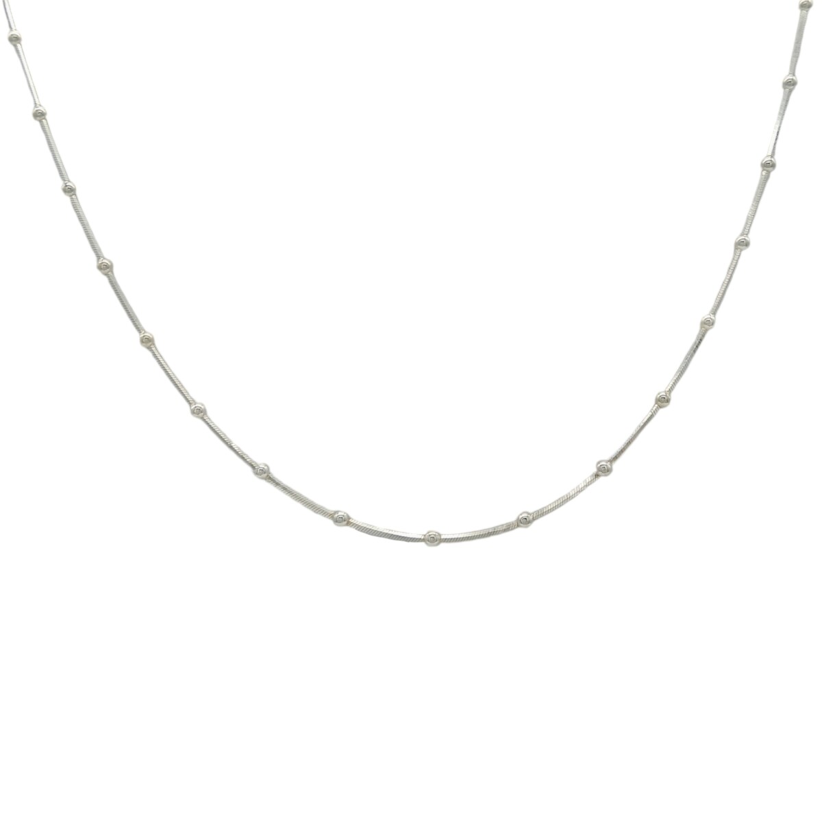 Cadena Bolitas-Plata 925-Sin Piedra-CD3032 - sinpiedra 
