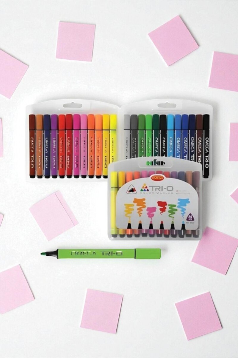 Estuche 24 marcadores grueso 