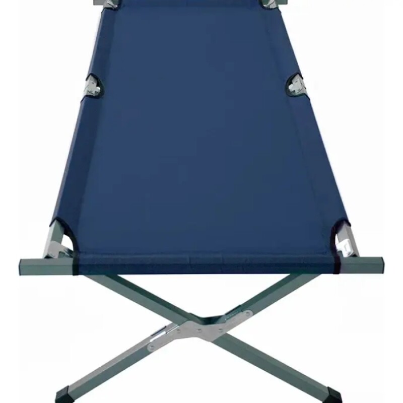 Catre Plegable en Aluminio Reforzado Con Bolso Azul