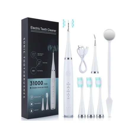 ESCALADOR DENTAL LIMPIADOR DE SARRO RECARGABLE USB BLANCO