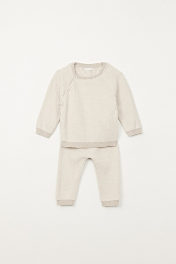 Set punto jacquard Crudo